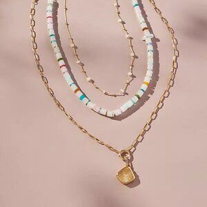 ANTHROPOLOGIE x Serefina Camp Icon Beaded Necklace NWT